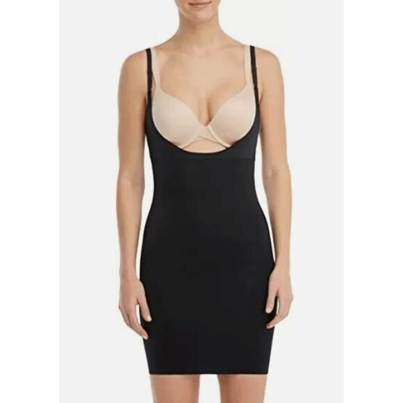 SPANX NEW Size XS SmartGrip™ Open-Bust Full Slip style 10178 - Black - Picture 2 of 7